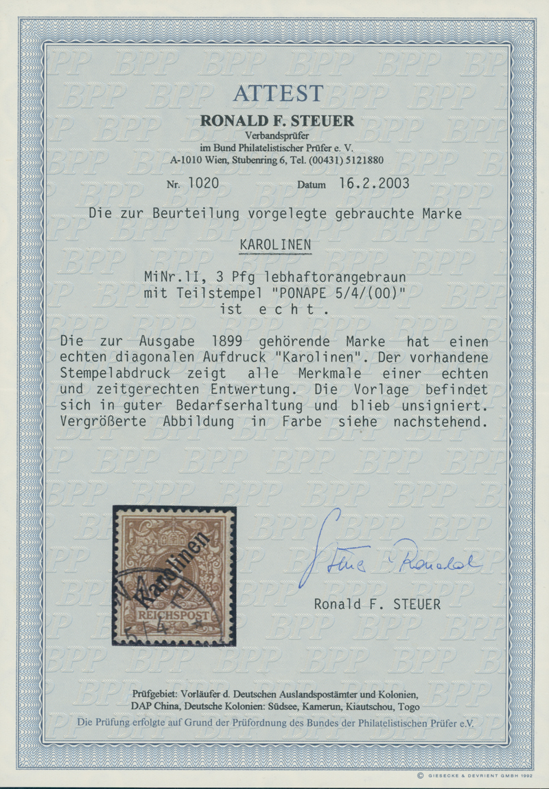 KAROLINEN 1899 MiNr. 1 I