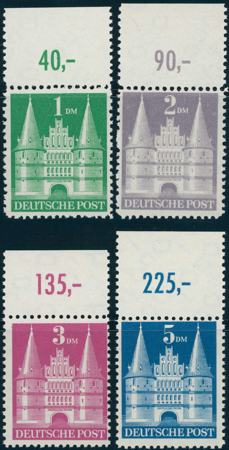 BIZONE 1948 MiNr. 97-100 II Oberrand