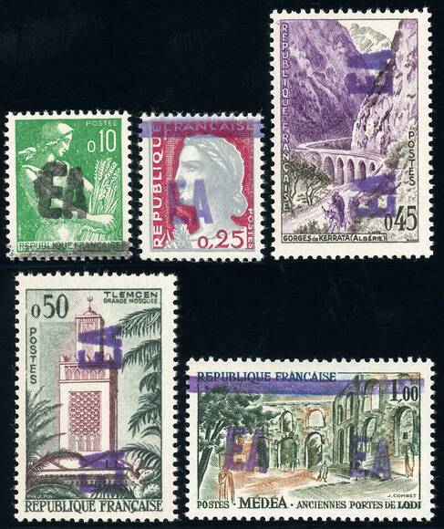 ALGERIEN 1962 MiNr. 378-382 ALGERIEN 1962 MiNr. 378-382