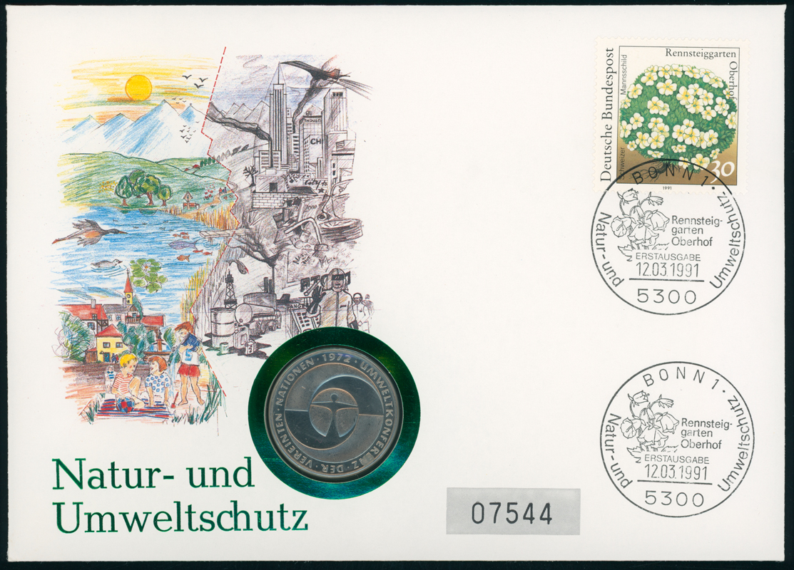 BRD 1982/1991 Numisbrief Natur- und Umweltschutz BRD 1982/1991 Numisbrief Natur- und Umweltschutz