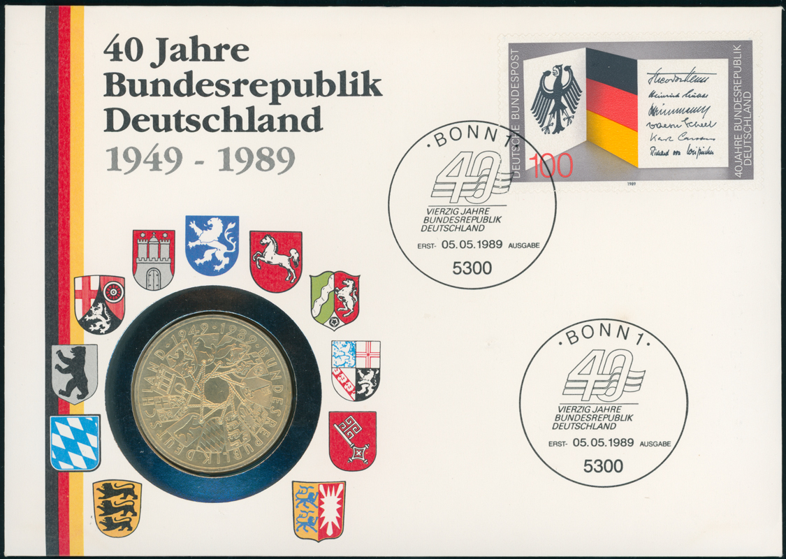 BRD 1989/1989 Numisbrief 40 Jahre Bundesrepublik Deutschland