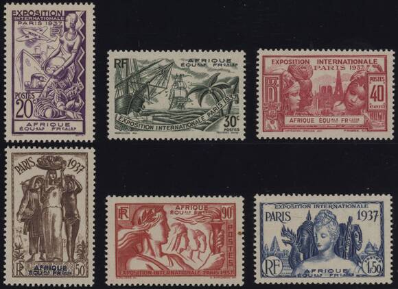 FRANZÖSISCH-ÄQUATORIALAFRIKA 1937 MiNr. 75-80