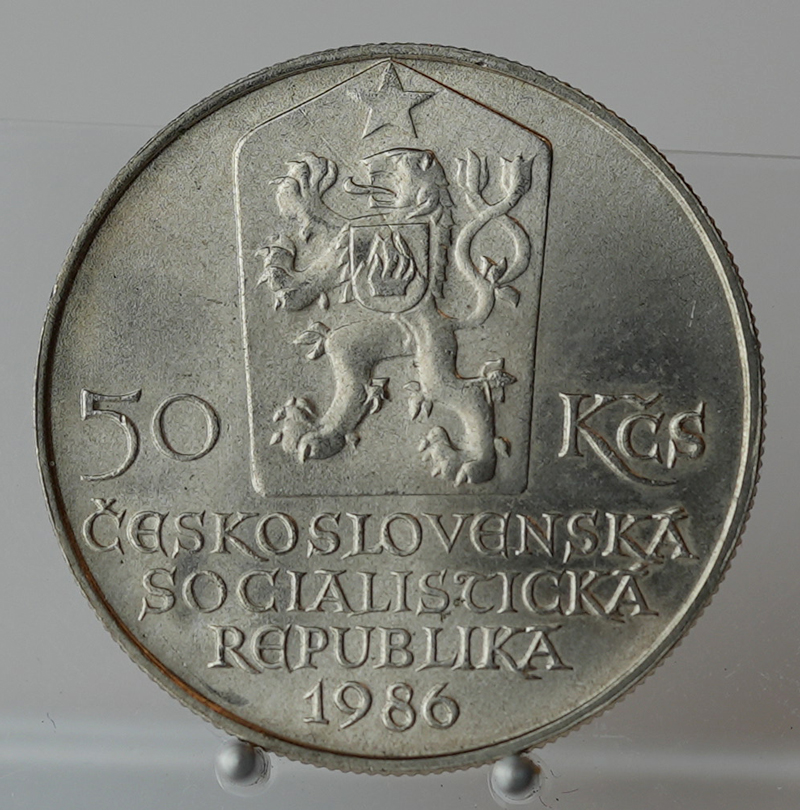 TSCHECHOSLOWAKEI 50 Korun Silber 1986 Baudenkmal Bratislava