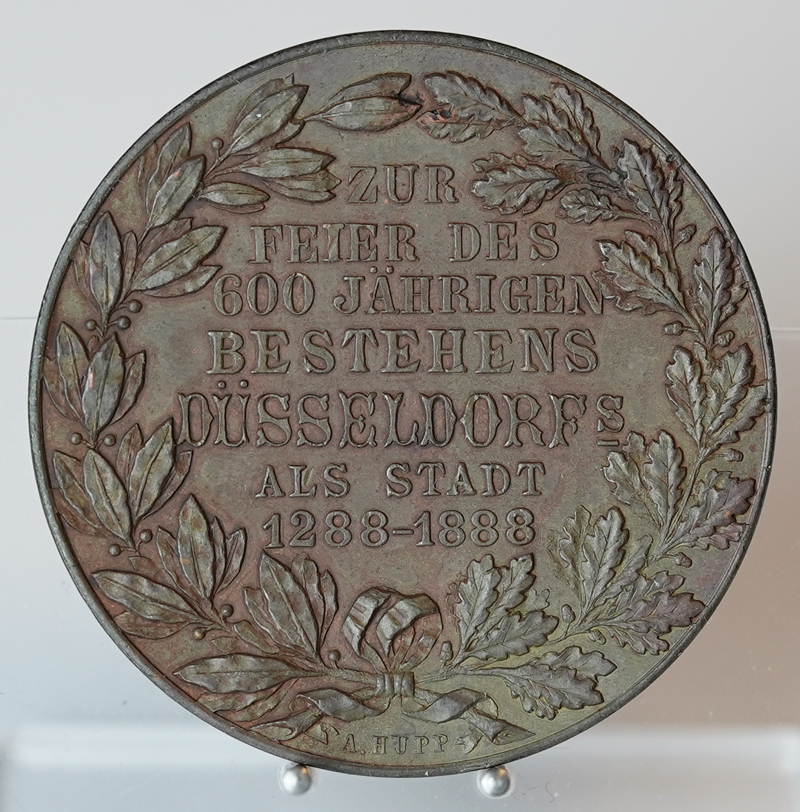 DÜSSELDORF Bronzemedaille zum 600 jährigen Bestehen als Stadt 1288-1888