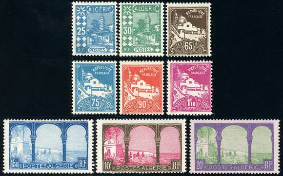 ALGERIEN 1929 MiNr. 78-86 ALGERIEN 1929 MiNr. 78-86