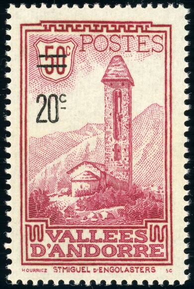 FRANZÖSISCH ANDORRA 1935 MiNr. 48