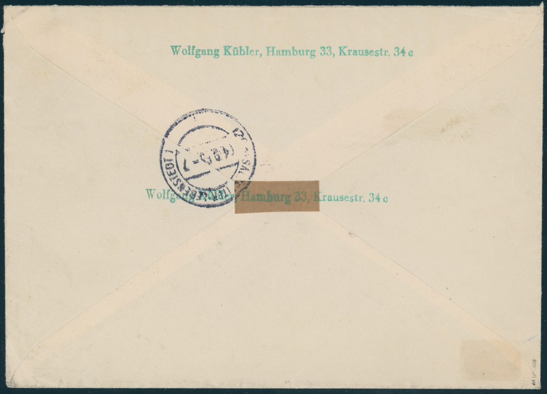 BERLIN 1953 MiNr. 106-109 schöner R-Satzbrief