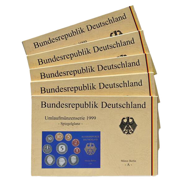 BRD 1999 Kursmünzsätze ADFGJ komplett