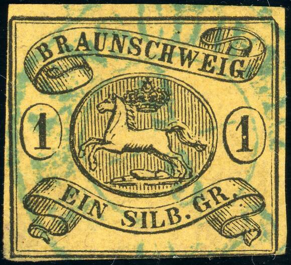 BRAUNSCHWEIG 1853 MiNr. 6 a Y BRAUNSCHWEIG 1853 MiNr. 6 a Y