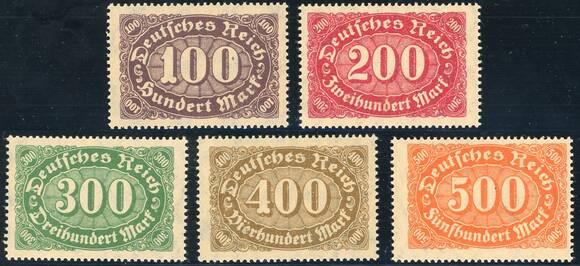 DR 1922 MiNr. 219-223