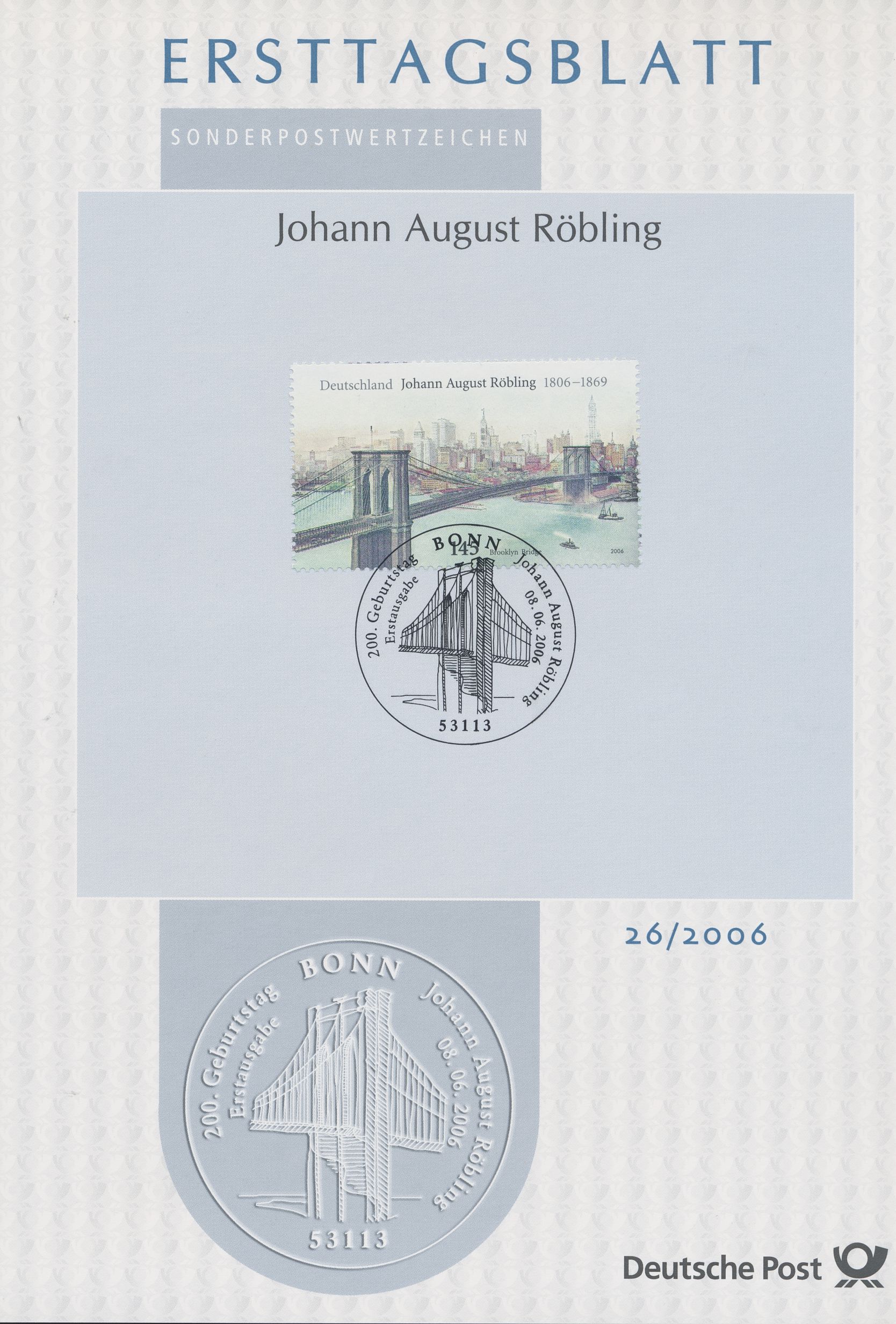 BRD Ersttagsblätter Jahrgang 2006