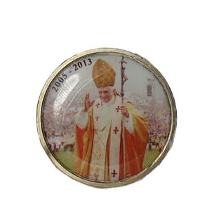 PAPST BENEDIKT 2005-2013 2 Euro mit Emaille-Auflage
