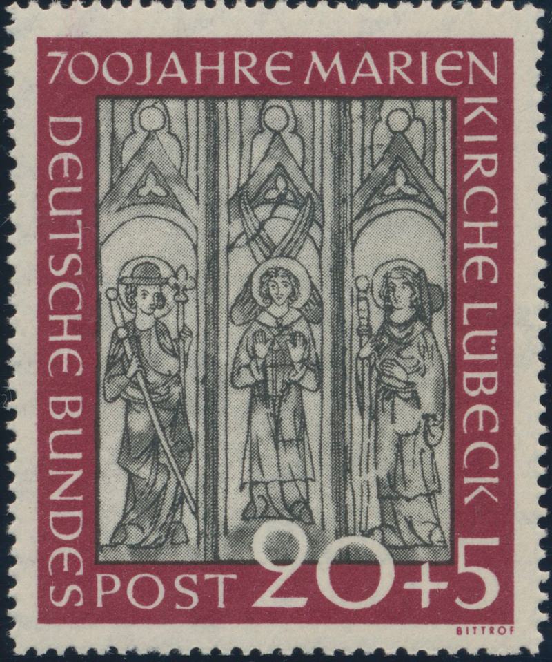 BRD 1951 MiNr. 140 I guter Plattenfehler