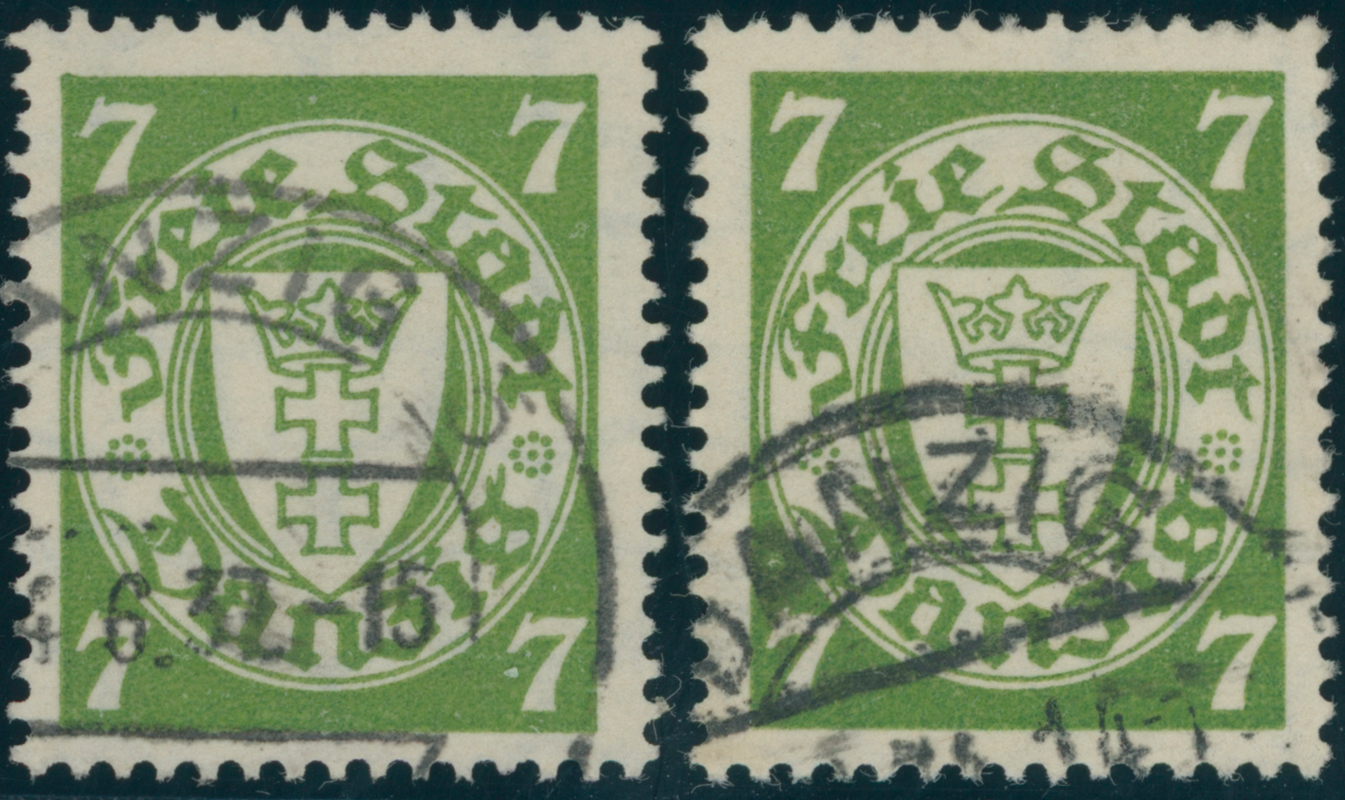 DANZIG 1933 MiNr. 236 a + b