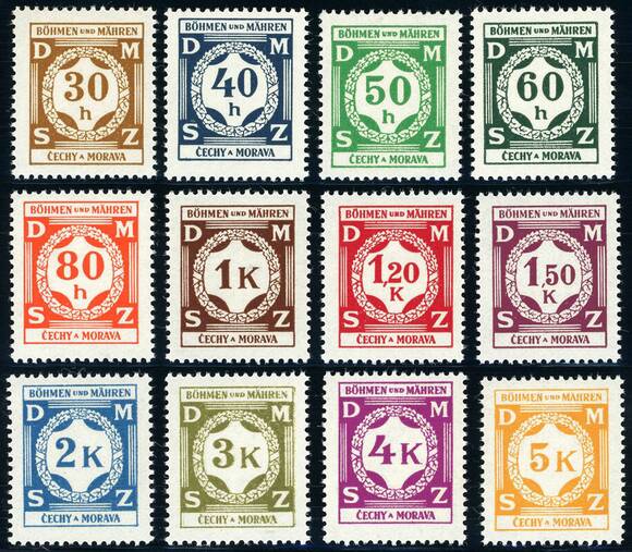 B.u.M. 1941 DIENST MiNr. 1-12