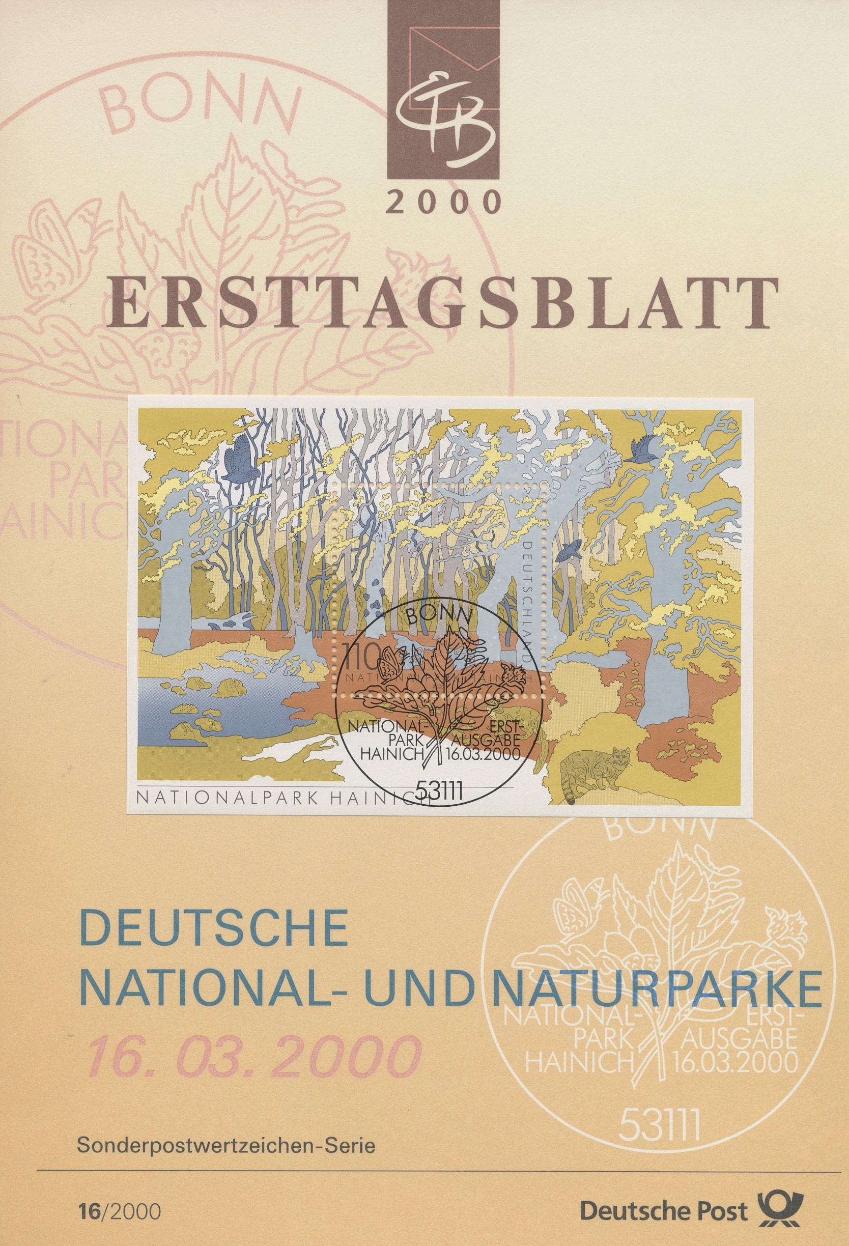 BRD Ersttagsblätter Jahrgang 2000