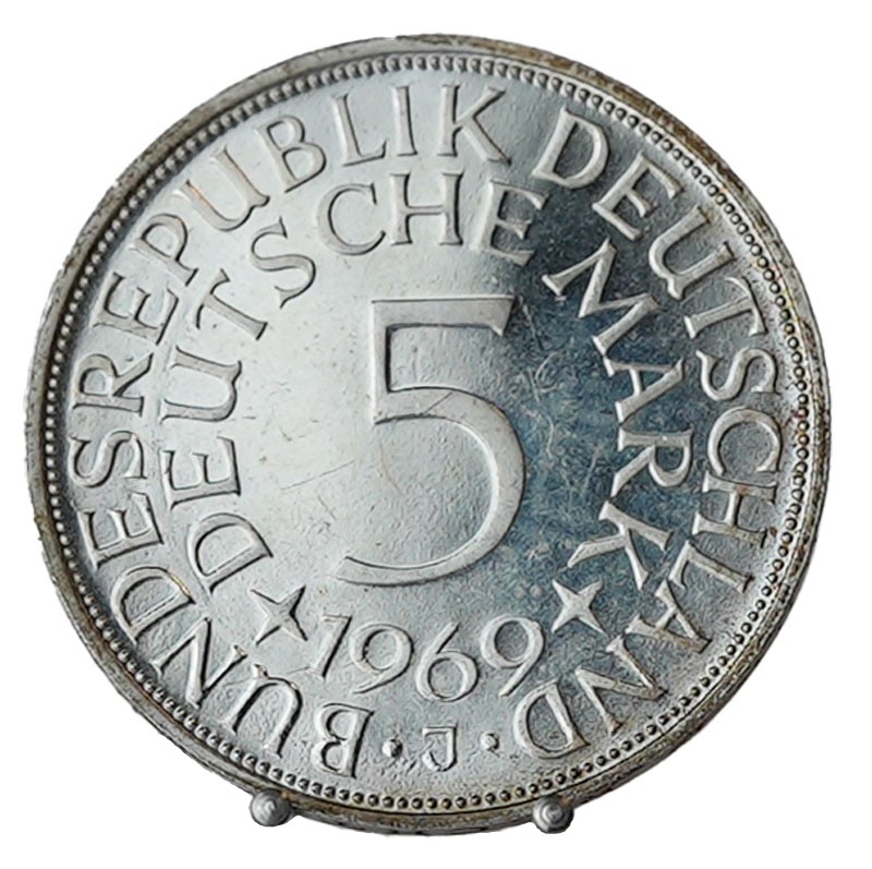 BRD 5 DM Silberadler 1969 J PP