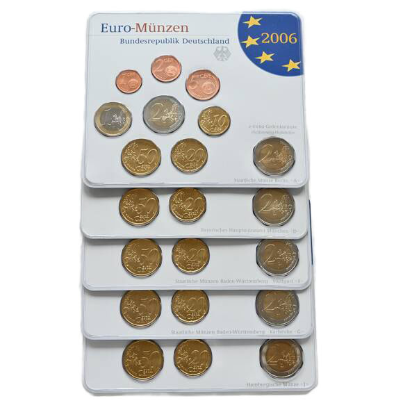 BRD 2006 Kursmünzsätze ADFGJ komplett BRD 2006 Kursmünzsätze ADFGJ komplett