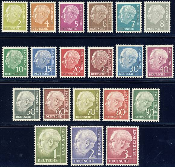 BRD 1954 MiNr. 177-196