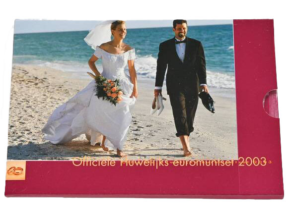 NIEDERLANDE 2003 amtlicher Glückwunschmünzsatz Hochzeit