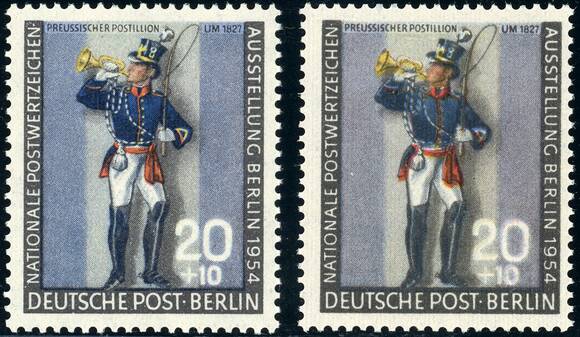 BERLIN 1954, MiNr. 120 a und 120 b