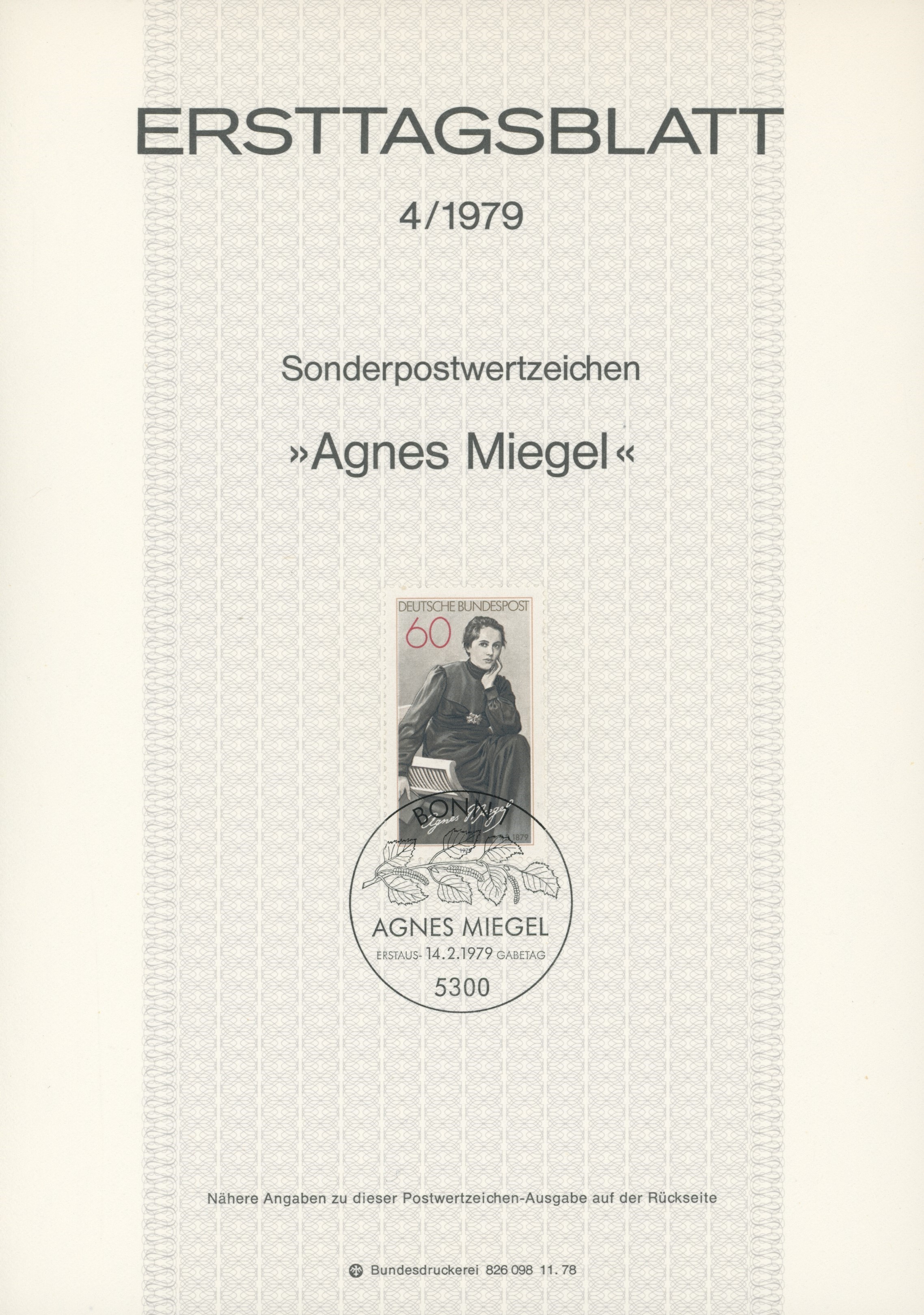 BRD Ersttagsblätter Jahrgang 1979