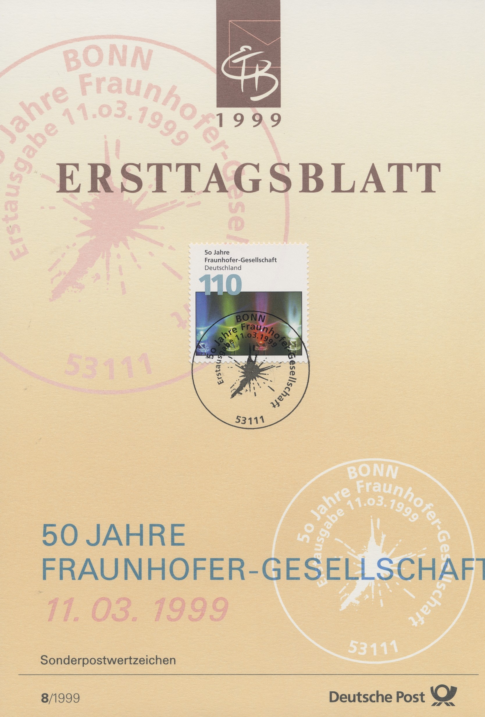 BRD Ersttagsblätter Jahrgang 1999