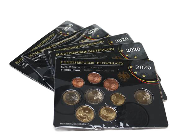 BRD 2020 Kursmünzsätze ADFGJ komplett