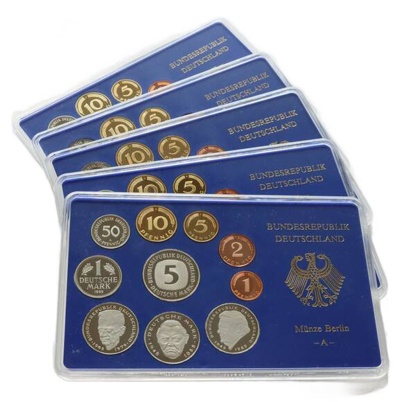 BRD 1993 Kursmünzsätze ADFGJ komplett