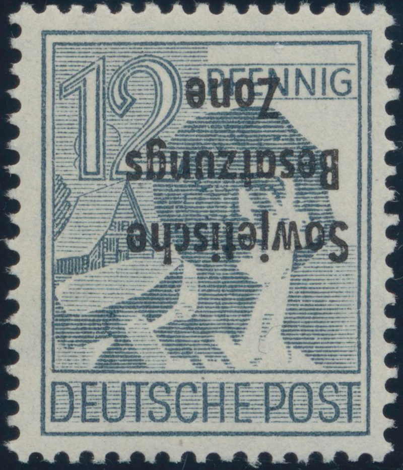 SBZ 1948 MiNr. 186 K kopfstehender Aufdruck