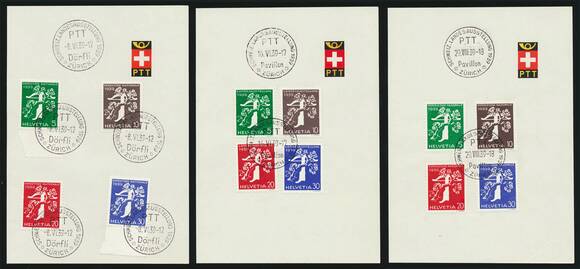 SCHWEIZ 1939 MiNr. 344-355