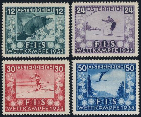 ÖSTERREICH 1933 MiNr. 551-554 ÖSTERREICH 1933 MiNr. 551-554