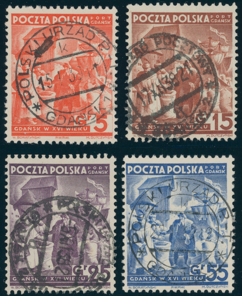 PORT GDANSK 1938 MiNr. 34-37