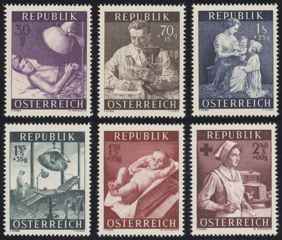 ÖSTERREICH 1954 MiNr. 999-1004