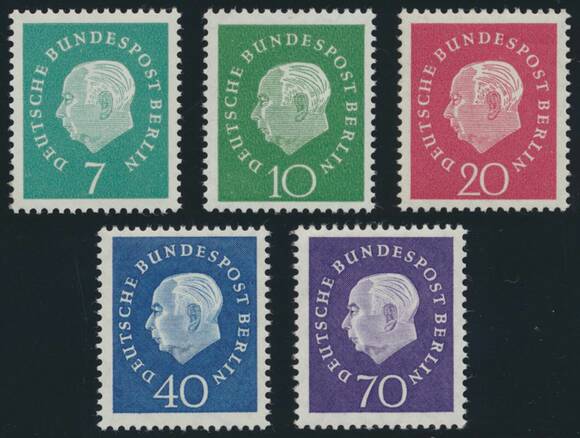 BERLIN 1959 MiNr. 182-186