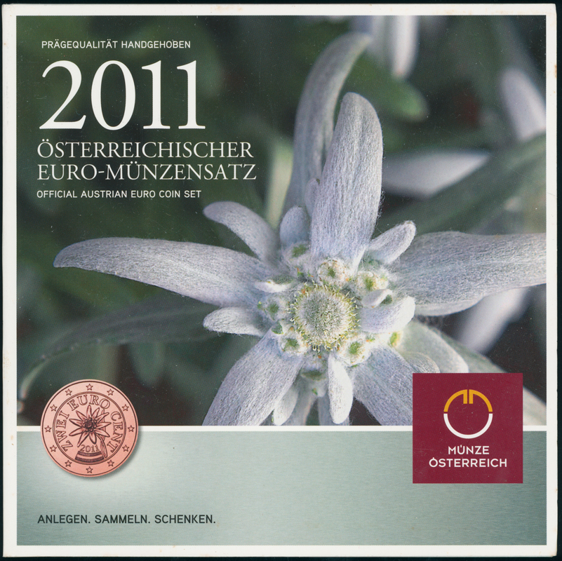 ÖSTERREICH offizieller Euro-Kursmünzensatz 2011