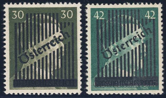 ÖSTERREICH 1945 MiNr. 672 I und 673 II ÖSTERREICH 1945 MiNr. 672 I und 673 II