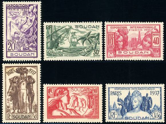 FRANZÖSISCH-SUDAN 1937 MiNr. 105-110