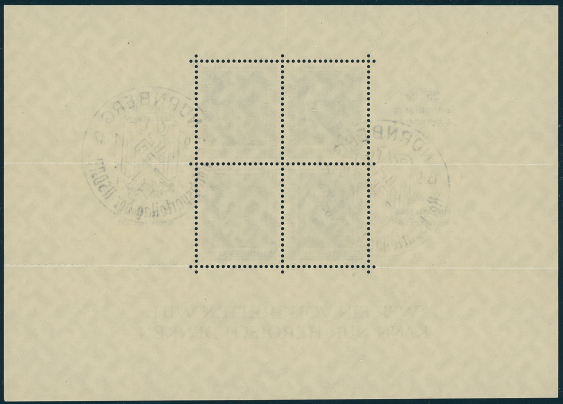 DEUTSCHES REICH 1937 Block 11 mit Sonderstempel