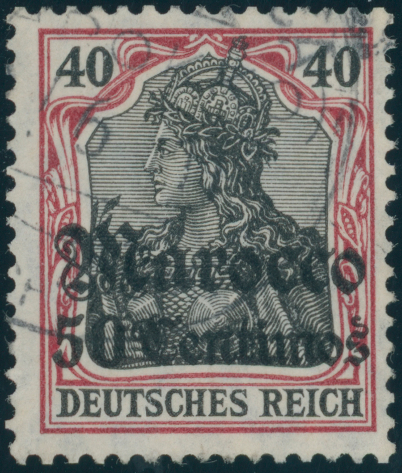 DP MAROKKO 1908 MiNr. 40 Stempelinschrift "MAROKKO"