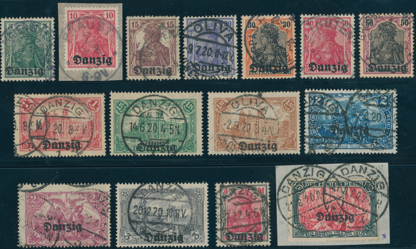 DANZIG 1920 MiNr. 1-15