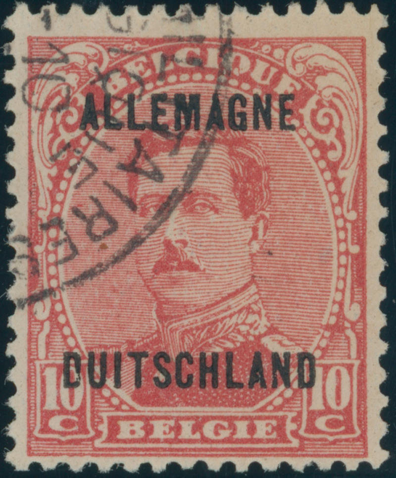 BELGISCHE MILITÄRPOST IM RHEINLAND 1919 MiNr. 4 A I PF