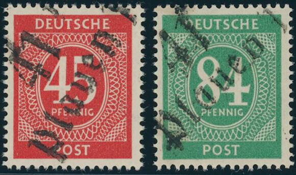 SBZ 1948 MiNr. I s X und I x X SBZ 1948 MiNr. I s X und I x X