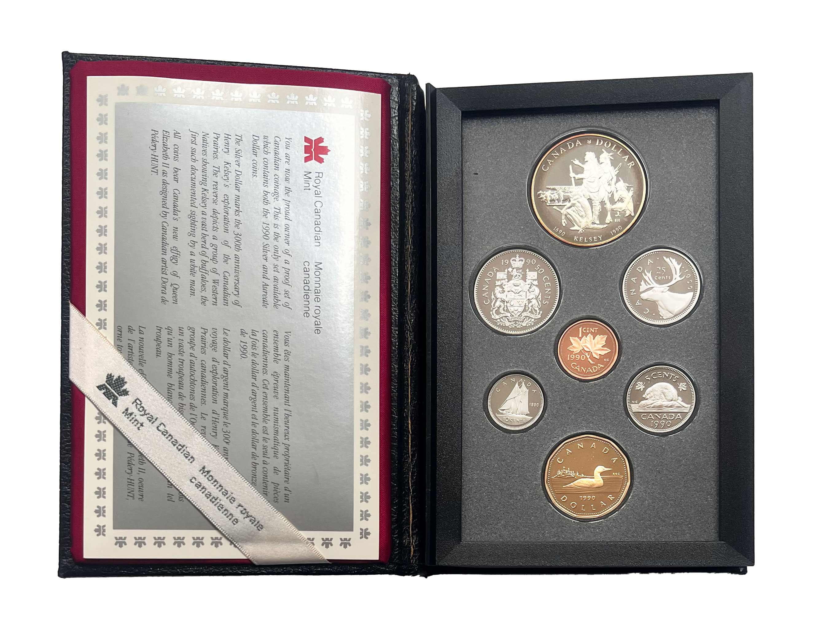 KANADA 1990 Proofset mit 1 Silberdollar Henry Kelsey
