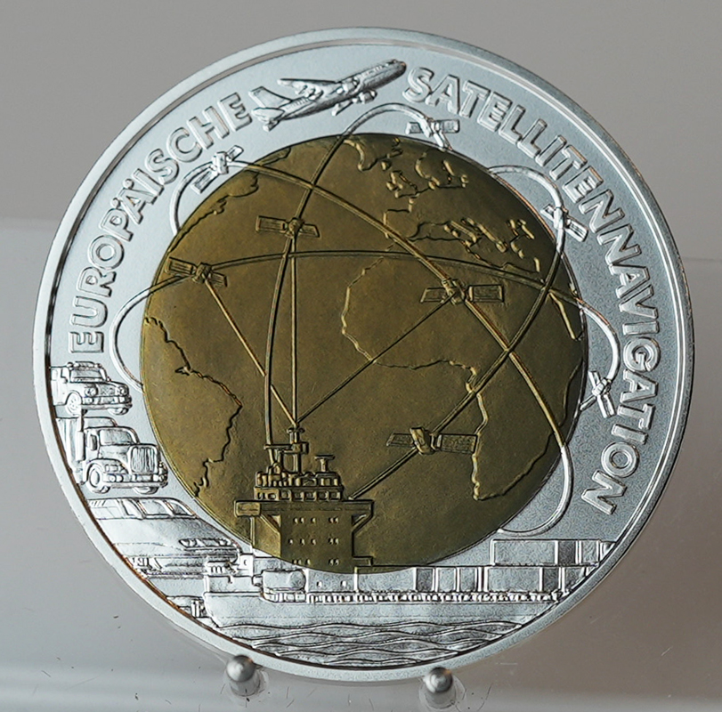 ÖSTERREICH 25 Euro 2006 Silber/Niob Europäische Satellitennavigation