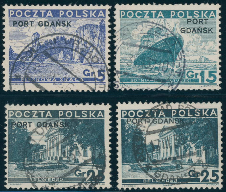 PORT GDANSK 1936 MiNr. 29-31 I + II