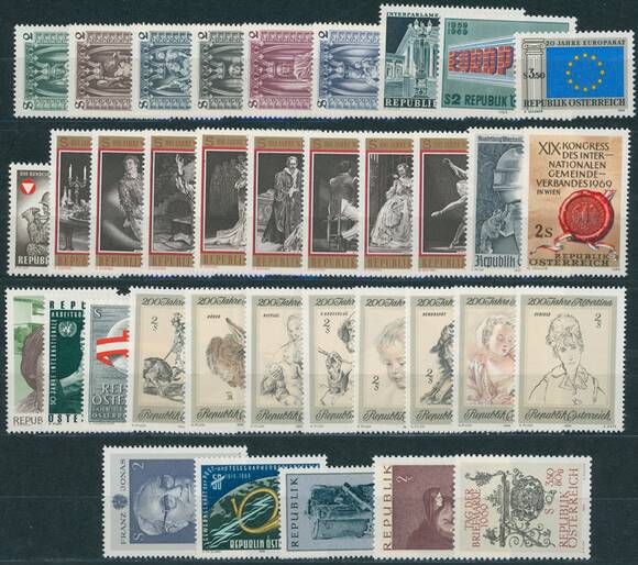 Österreich 1969 Jahrgang komplett Österreich 1969 Jahrgang komplett