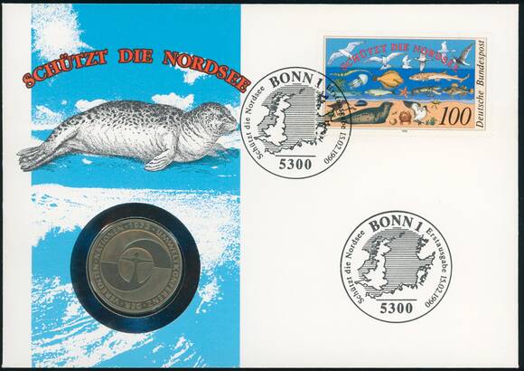 BRD 1982/1990 Numisbrief 'Schützt die Nordsee' BRD 1982/1990 Numisbrief 'Schützt die Nordsee'