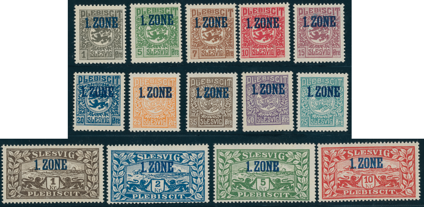 SCHLESWIG 1920 MiNr. 15-28