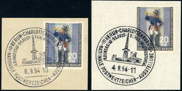 BERLIN 1954 MiNr. 120 a und 120 b
